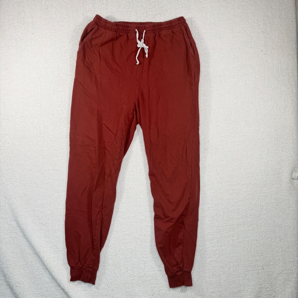 Zenana Womens XL Rust Red Cotton Jogger Sweatpants TP-39049 Drawstring Pockets
